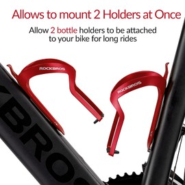 ROCKBROS Bicycle Bottle Cage Bicycle Accessories Drinking Bottle Cage Aluminum Alloy Cup Holder Blue/Black/Red
