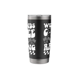 Weekends Coffee Car Racing Day Race Day Checkered Flag Stainless Steel Insulated Tumbler