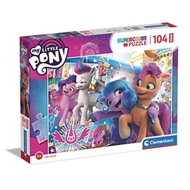 Clementoni - 23764 - Supercolor Puzzle My Little Pony - 104 Maxi Pieces - Jigsaw Puzzle For Kids Age 4