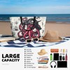 THE PIRATE KING Funny Pirate Octopus Beach Tote Pool Bag