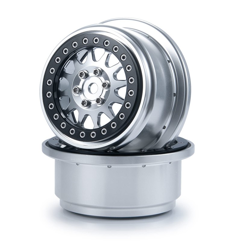 CNC Beadlock Wheel Rims Wheel Hubs for 1:10 Losi Baja