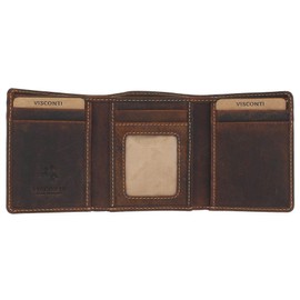 VISCONTI Hunter Collection Apache Leather Tri-Fold Wallet RFID Blocking 700 Oil Tan
