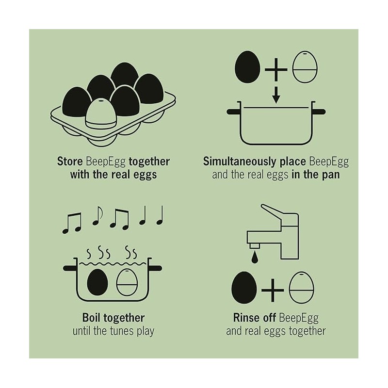 Brainstream Beep Egg Basic Singing and Floating Egg Timer, Red
