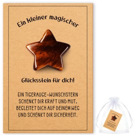 Wishing Star Lucky Stones Set - Natural Tiger's Eye Gift