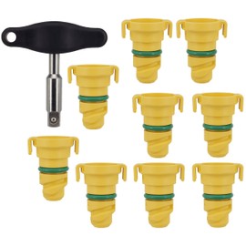 10 PACK Oil Drain Plug Compatible with Ford F-150 F150 Mustang Bronco Explorer Edge Lincoln MKZ FT4Z-6730-A FT4Z6730A BC3Z-6730-A BC3Z6730A KX6Z-6730-B KX6Z6730B BC3Z-6730-B with Removal Tool