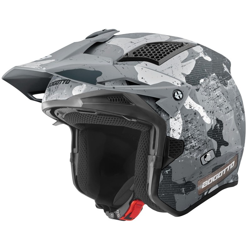 Bogotto Radic Camo Helmet, Matte White/Grey, S