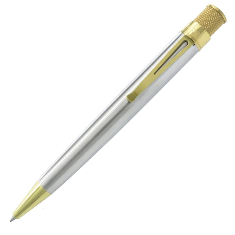 Retro 1951 Rollerball Tornado Brass Classic Lacquers Stainless VRR-B1315