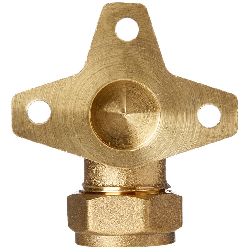 Merriway BH02299 Compression Fitting Wall Plate Elbow, 15 mm -