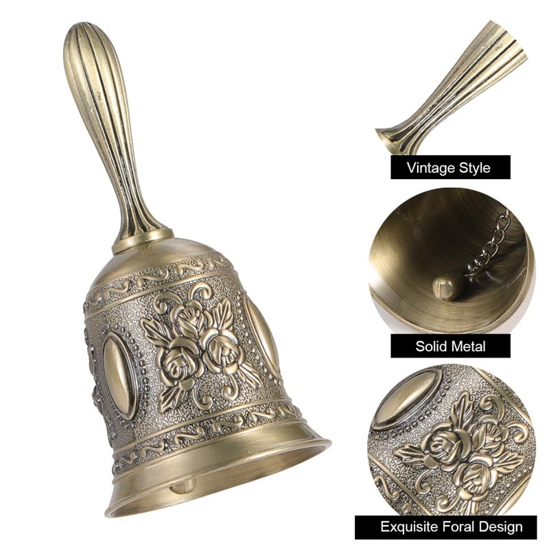 Hand Bell Service Bell Call Vintage Metal Hand Bells Dinner