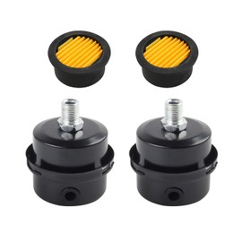 2Pcs Air Compressor Silencer Filter, Thread Metal Air Compressor Intake Filter Sound Muffler Silencer, Air Compressor Replacement Parts，Air Compressor Silencer Filter Elements (1/4)