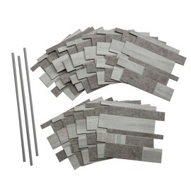 Aspect Peel and Stick Collage Tile in Mixed Gray Corridor (15 Sq Ft Kit)