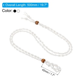 PATIKIL Necklace Cord Empty Stone Holder, 2 Pack Crystal Cage Necklace Holder Adjustable Quartz Pendant Stone Holders for Jewelry Making, Black White