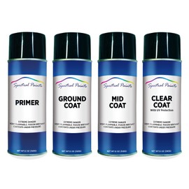 Spectral Paints Compatible/Replacement for Lincoln G4 Cashmere Tricoat - Aerosol Primer, Ground, Mid & Clear Spray Paint