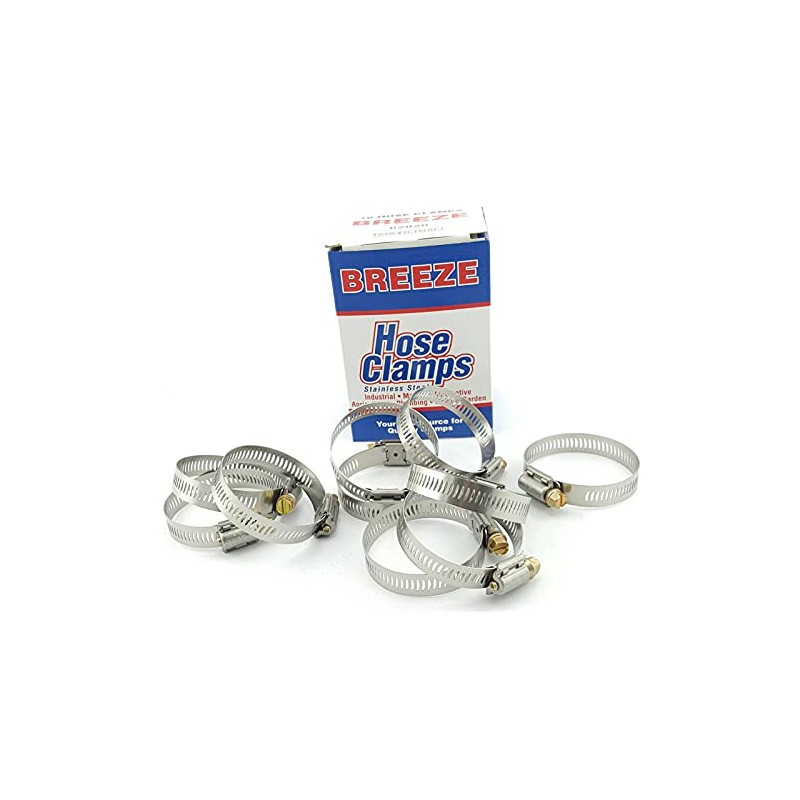 10 Pack Breeze 62028H Power Seal Clamps with Plated Screw