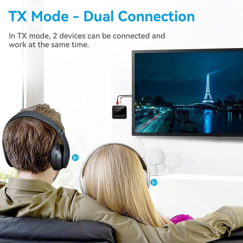 Bluetooth Transmitter for Airplane,Wireless BT 5.4 Transmitter Receiver 2 in1,
