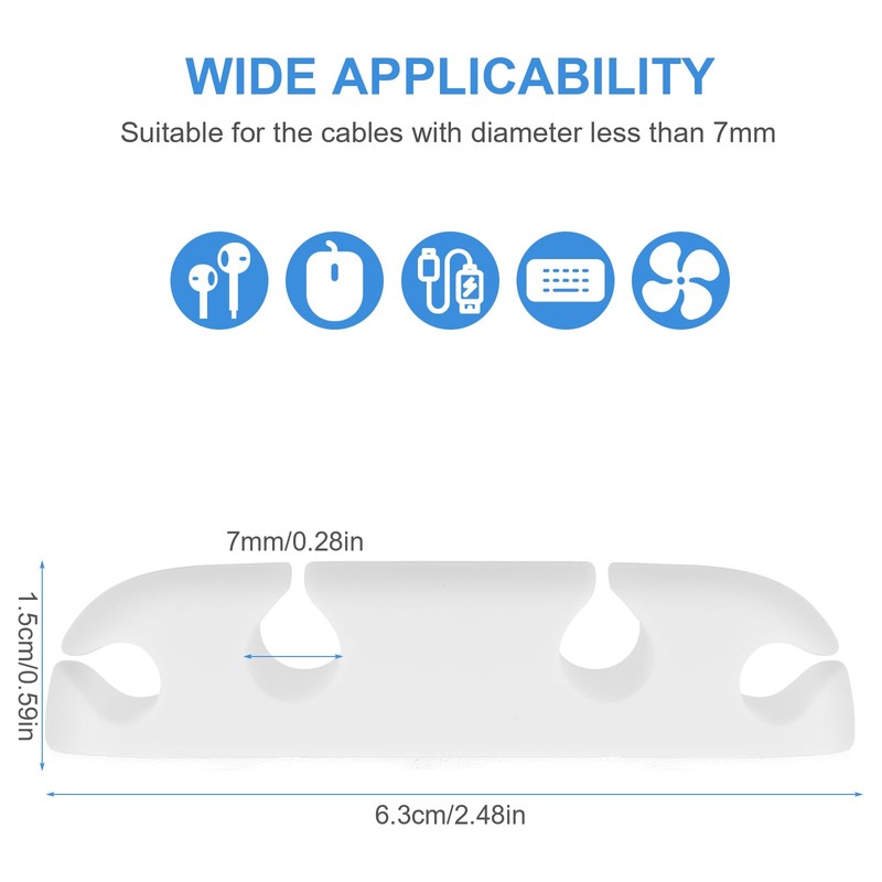 WLLHYF Cable Clips 3PCS Cord Wire Organizer Cable Management Holders