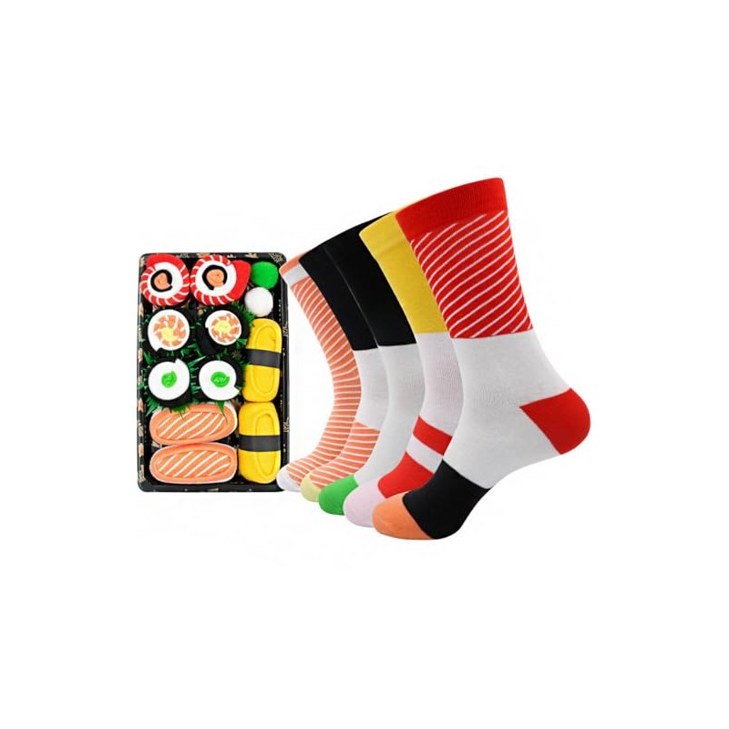 Arcade Sushi Socks, Value Set of 5 Pairs for Spring