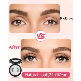 Hixava Magnetic 3D False Eyelashes Kit with Thick Eyelashes Pliers Starter Set 4 Pairs Glueless Eyelashes Ideal for Date, Prom, Everyday Look, Party