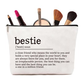 Bestie Gifts for Women – Funny Cosmetic Bags for Friends – Makeup Pouches for Birthday Gifts – Cute & Practical Friend Gifts – Friendship Gifts for Women