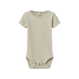 NAME IT Baby Girl Nbfkab SS Noos Bodysuit, Peyote Melange