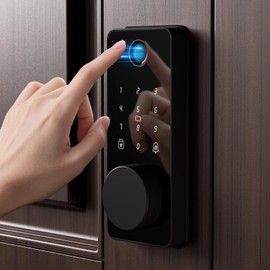 ​IBLOG Smart Lock Keyless Entry Door Lock – Fingerprint & Keypad Deadbolt, Auto-Lock, App Control, Anti-Peek Password, Easy Installation for Front Door/Gate​