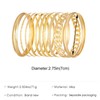 Inilbran Punk Bangles Gold Indian Bangle Bracelets Multi Stackable Wide