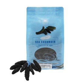 DOL Wild Caught,Sun Dried Atlantic Black Pin Sea Cucumber 60-75pcs 3-4Years All Natural Nutritious,大西洋岩刺參 小黑刺海參 60-75头 (Small 8oz/bag)