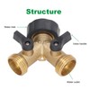 2 Way Ball Valve Durable Brass Plastic Valve Switch 3/4in