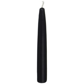 Zest Candle 12-Piece Taper Candles, 6-Inch, Black