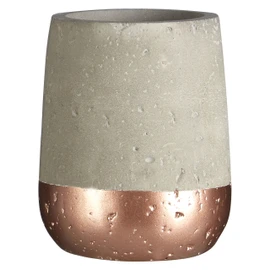 Premier Housewares Neptune Tumbler, Concrete, Grey/Copper, 8 x 8 x 10 cm