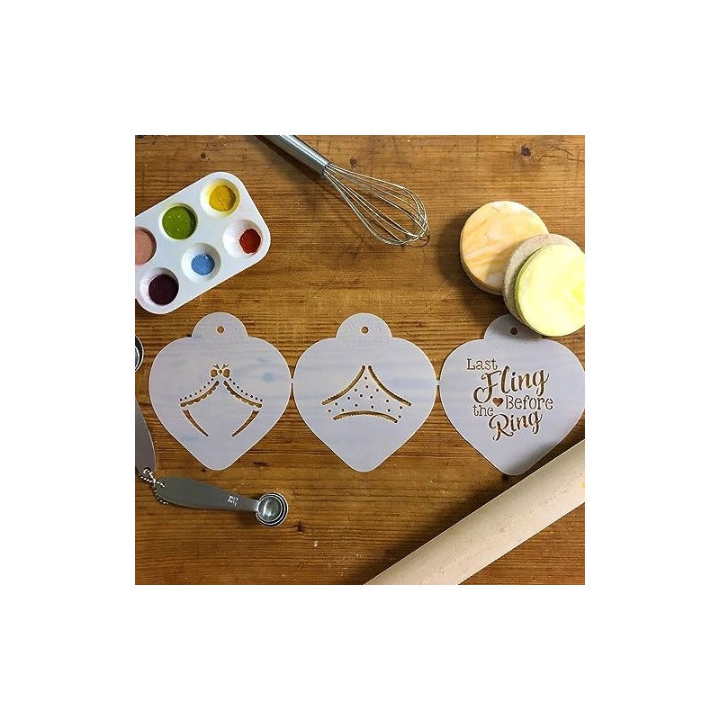 Bachelorette Cookie Stencil Set C1042 by Designer Stencils