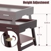 Bamboo Adjustable & Foldable Bed Tray Table with Ergonomic Handle,