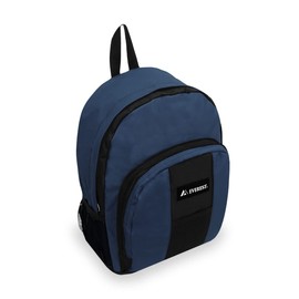 Everest Luggage Backpack with Front and Side Pockets, Navy, Large