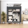 ArluKin Portable Wardrobe Closet Durable and Easy to Assemble Heavy