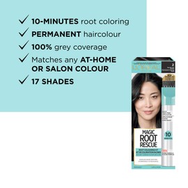 L'Oreal Paris Magic Root Rescue 10-Minute Root Hair Coloring Kit, 2 Black