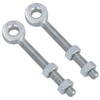 Swing Gate Long Eye Bolts Hinge + Nuts Adjustable Zinc