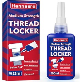 Thread Lock Blue 1.69 Fl oz/50 ml Medium Strength, Lock & Seal Nuts, Bolts, Fasteners and Metals, Blue Threadlocker Against Losening and Leakage