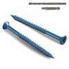 Wavanta 30Pcs M6.5 x 57mm Concrete Screws Anchor, Blue Flat