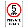 5mph private road speed limit sign- 3mm Aluminum Dibond high-visibility