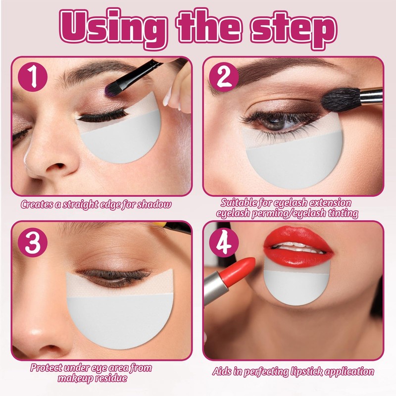 JJUNW 100 Pcs Eyeshadow Shields, Lint Free Eyeshadow Shield Gel