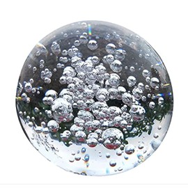 CHENGXINWENHUA Decorative Orbs for Bowls and Vases Set of 1，Diameter 3'' Crystal Sphere Ball,Camera Sphere and Photography Orb (Bubble-1)