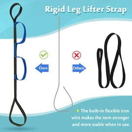 Leg Lifter Strap for After Knee Surgery Hip Replacement Recovery Kit Medical Leg Loop Lifter Pull Strap Lift Assist Rigid Foot Lifter for Disabled Elderly Adults Handicap Mobility Aids Portable Lifter