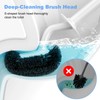 HAMITOR Toilet Bowl Brush Holder Set: Curved Design with Holder
