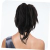 minkissy Black Ponytail Extension with Braid Clip Synthetic Hairpiece for