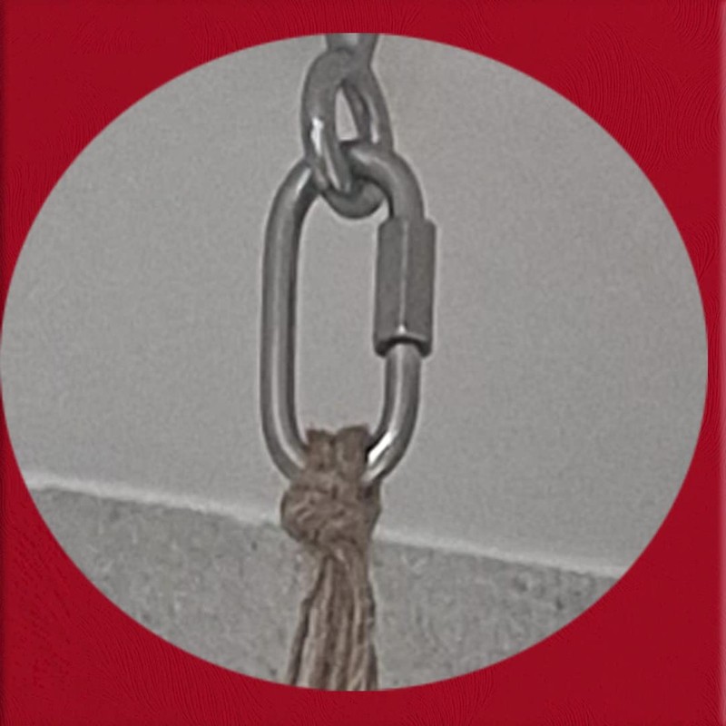 Quick Chain Link Repair Carabiner, Marine A4 Stainless Steel 316