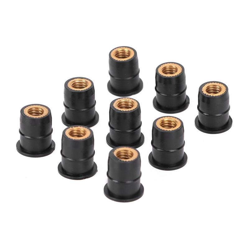 100PCS Well Nut M6x0.8mm Rubber Modification for Motorcycle ATV Windscreens