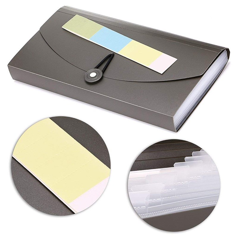 A5 A6 Expanding File Folder 13 Pockets Wallet Folder Receipts