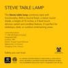 Adesso Cordless Table Lamp with 3-Level Touch Dimmer & Built-in