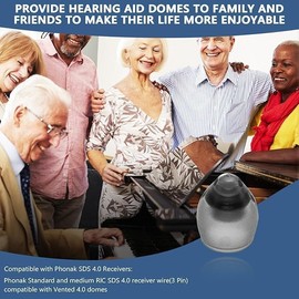 ZarEpchristlonyx Hearing Aid Domes for Phonak Replacements,Phonak Hearing Aid Domes,Hearing Aids Domes for Phonak,20 pcs Phonak Vented 4.0 Hearing Aid Domes Phonak Hearing aid Accessories (xs)