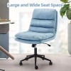 JFHID Criss Cross Chair with Wheels Armless Swivel Office Desk